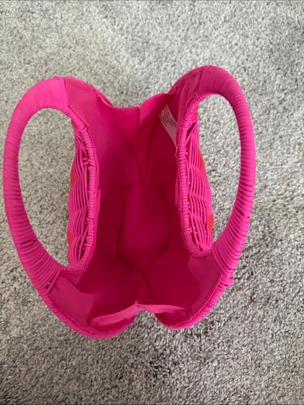 kate spade by target Hot Pink and Red Woven Round Mini Bag - Picture 2 of 4